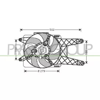Ventilateur, refroidissement du moteur PRASCO FT020F001