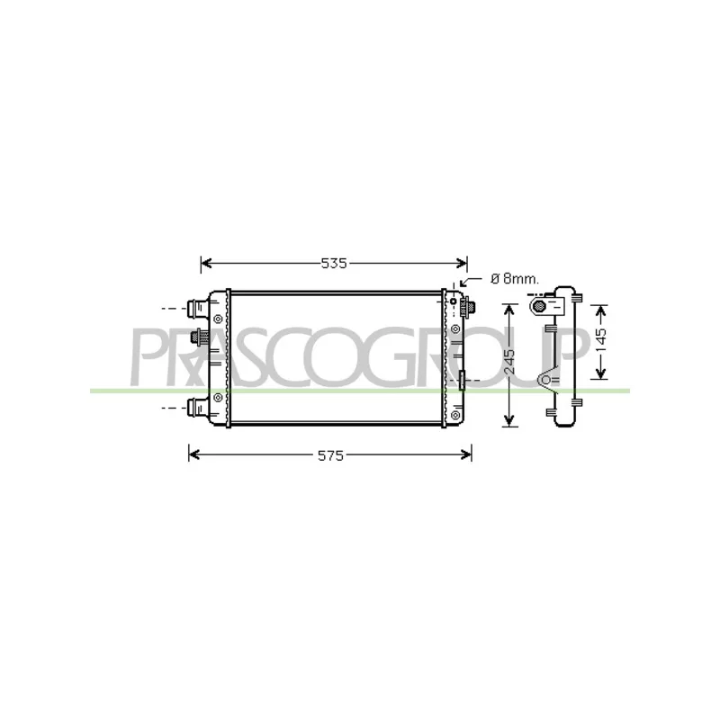 Radiateur, refroidissement du moteur PRASCO FT020R002