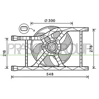 Ventilateur, refroidissement du moteur PRASCO