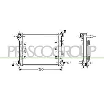 Radiateur, refroidissement du moteur PRASCO FT030R003