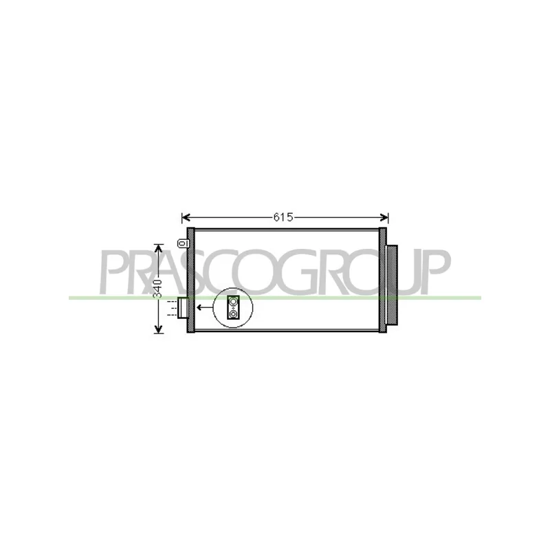 Condenseur, climatisation PRASCO FT040C001