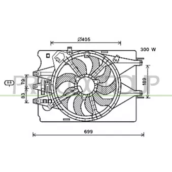 Ventilateur, refroidissement du moteur PRASCO FT040F002