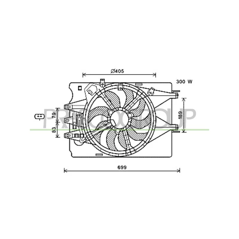 Ventilateur, refroidissement du moteur PRASCO FT040F002