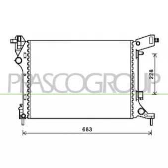 Radiateur, refroidissement du moteur PRASCO FT040R001