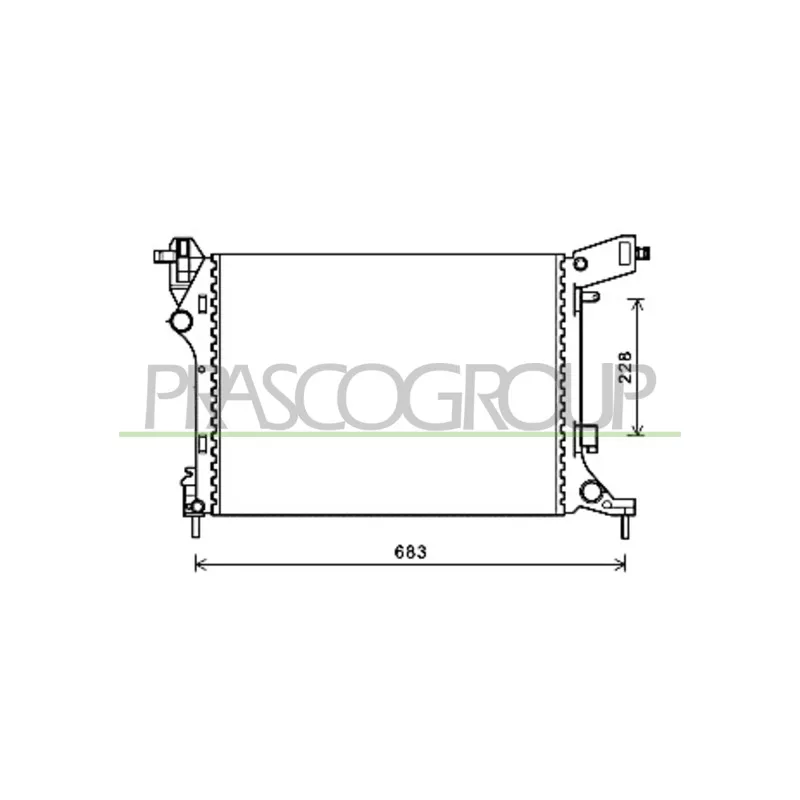 Radiateur, refroidissement du moteur PRASCO FT040R001