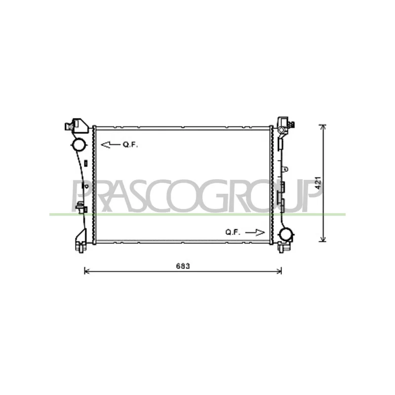 Radiateur, refroidissement du moteur PRASCO FT040R002