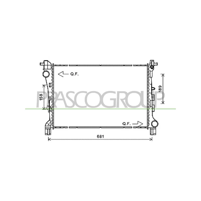 Radiateur, refroidissement du moteur PRASCO FT040R003