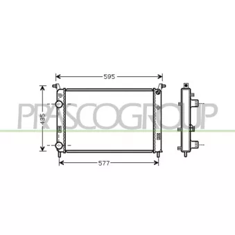 Radiateur, refroidissement du moteur PRASCO FT113R010