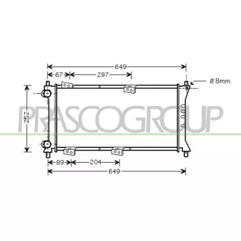 Radiateur, refroidissement du moteur PRASCO FT121R005