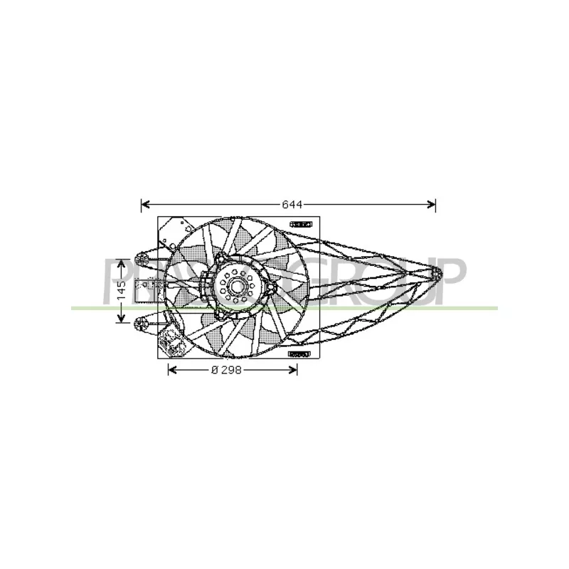 Ventilateur, refroidissement du moteur PRASCO FT122F003