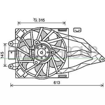 Ventilateur, refroidissement du moteur PRASCO FT122F005