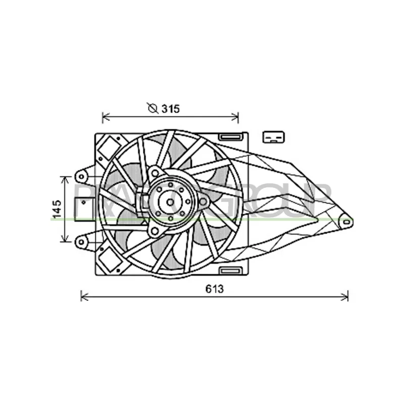 Ventilateur, refroidissement du moteur PRASCO FT122F005