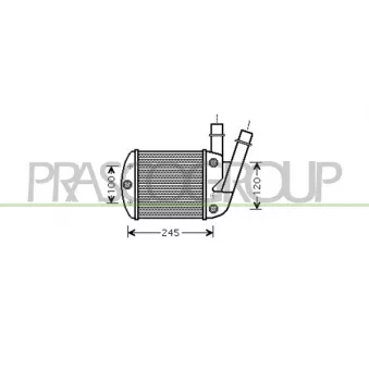 Intercooler, échangeur PRASCO FT122N001