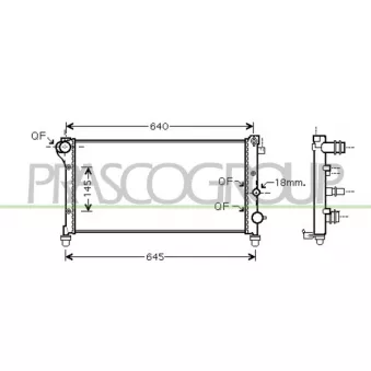 Radiateur, refroidissement du moteur PRASCO