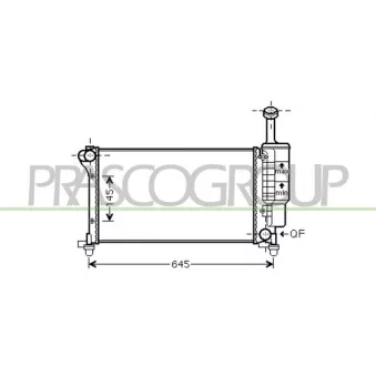 Radiateur, refroidissement du moteur PRASCO