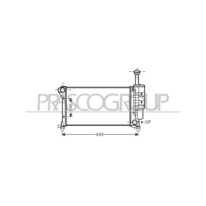Radiateur, refroidissement du moteur PRASCO FT122R004