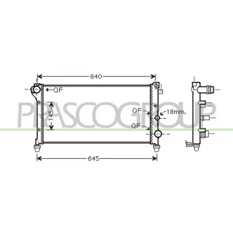 Radiateur, refroidissement du moteur PRASCO FT122R007