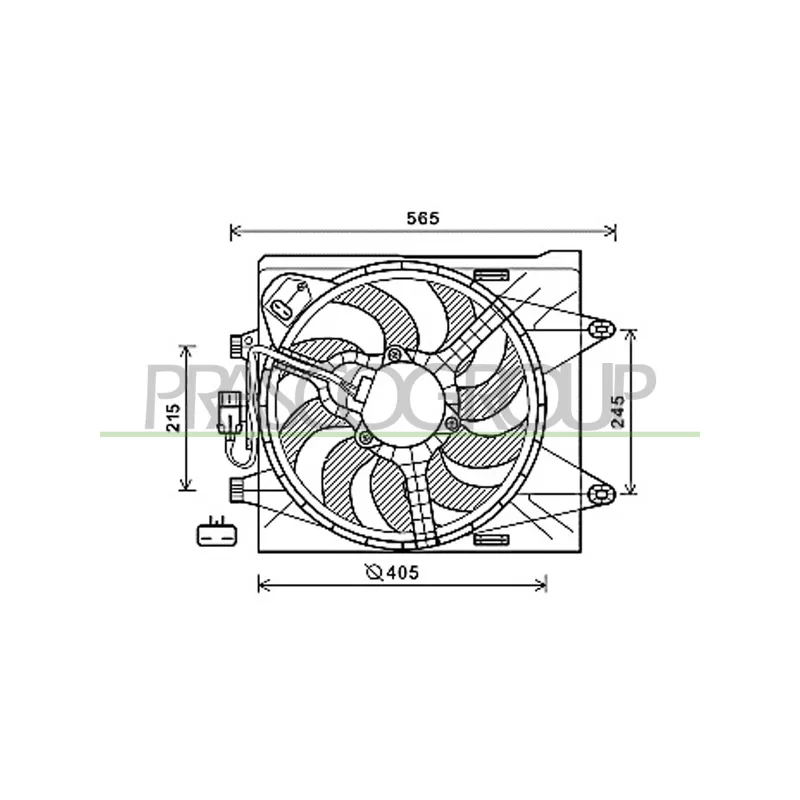 Ventilateur, refroidissement du moteur PRASCO FT124F004