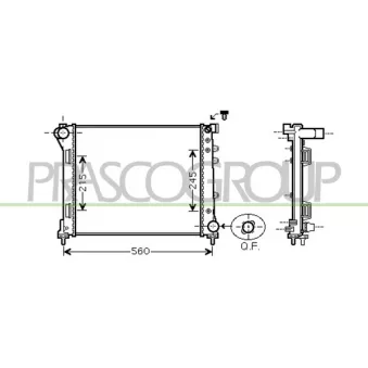 Radiateur, refroidissement du moteur PRASCO