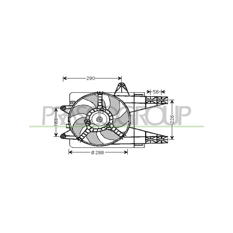 Ventilateur, refroidissement du moteur PRASCO FT132F001