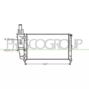 Radiateur, refroidissement du moteur PRASCO FT132R003