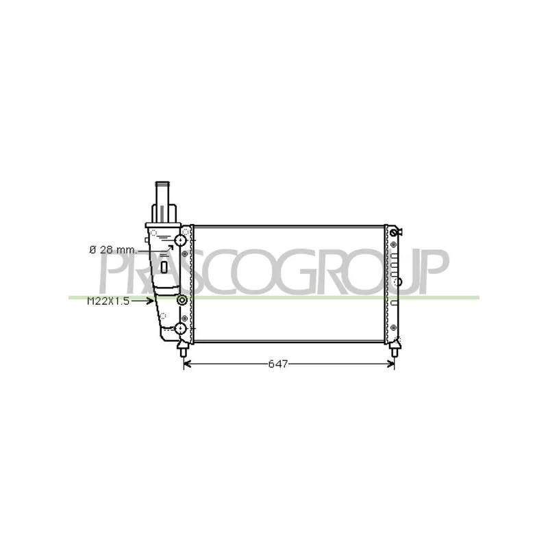 Radiateur, refroidissement du moteur PRASCO FT132R003
