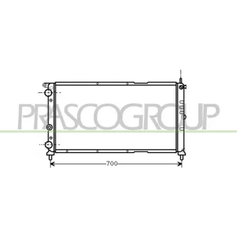 Radiateur, refroidissement du moteur PRASCO FT132R006