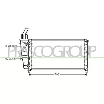 Radiateur, refroidissement du moteur PRASCO FT132R012