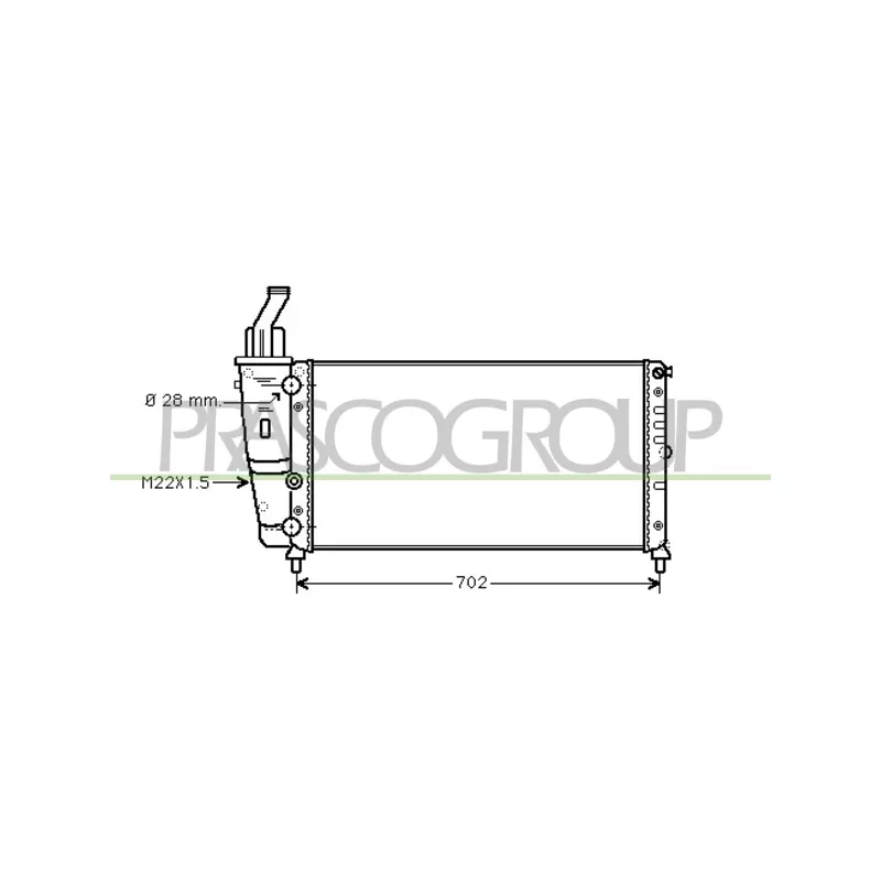 Radiateur, refroidissement du moteur PRASCO FT132R012