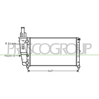 Radiateur, refroidissement du moteur PRASCO FT132R014