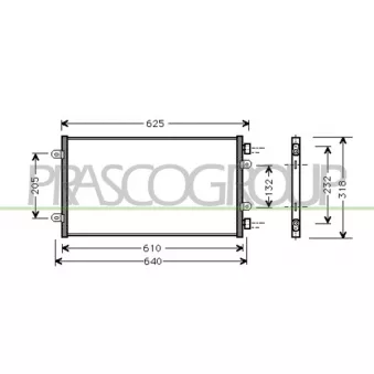 Condenseur, climatisation PRASCO FT133C003