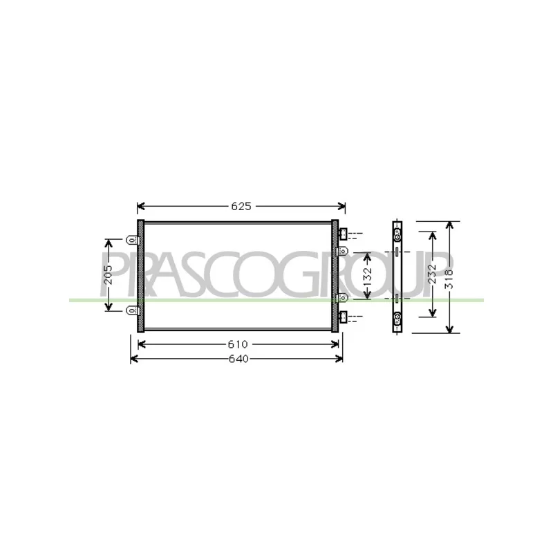 Condenseur, climatisation PRASCO FT133C003