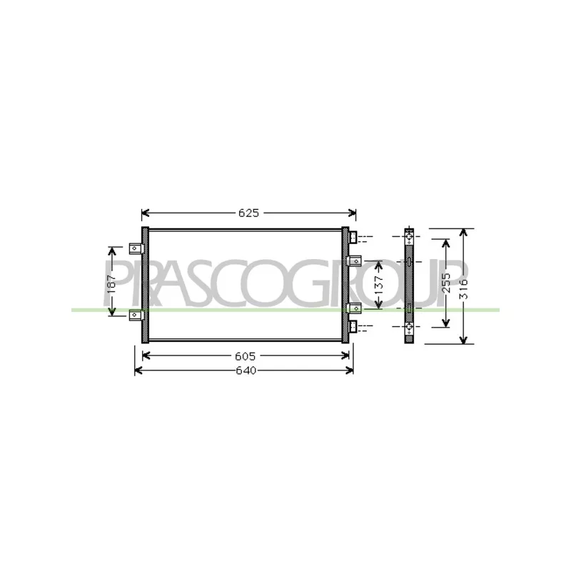 Condenseur, climatisation PRASCO FT133C004