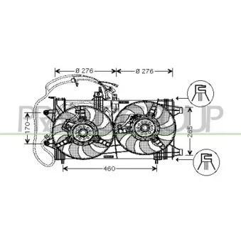 Ventilateur, refroidissement du moteur PRASCO FT133F003