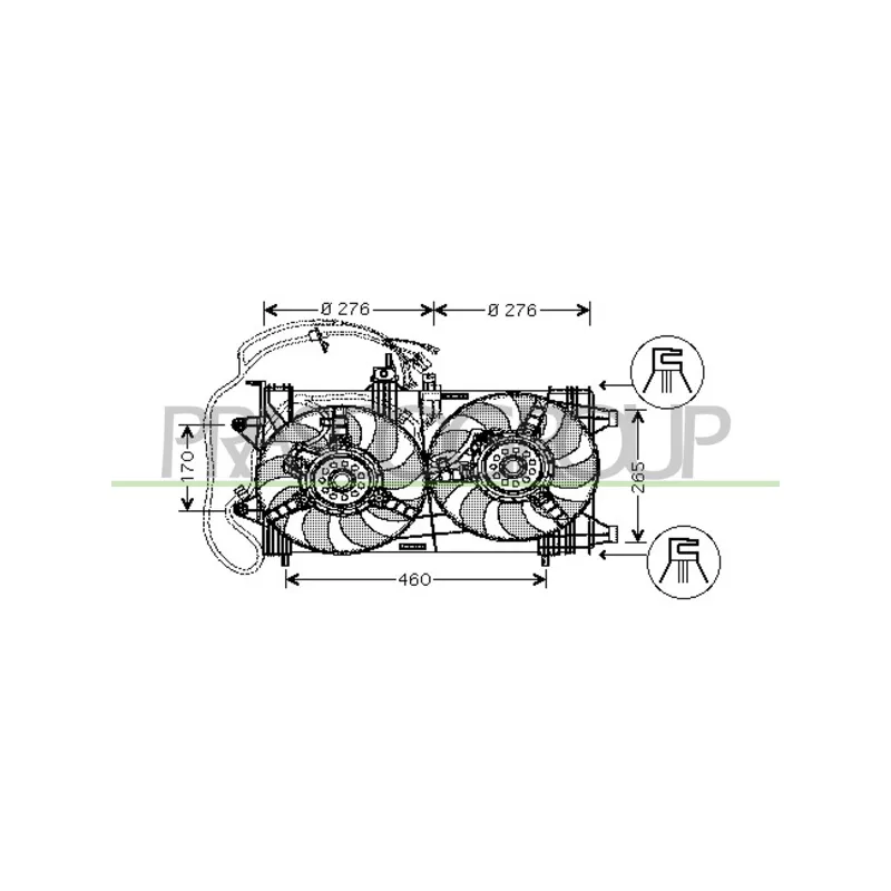 Ventilateur, refroidissement du moteur PRASCO FT133F003