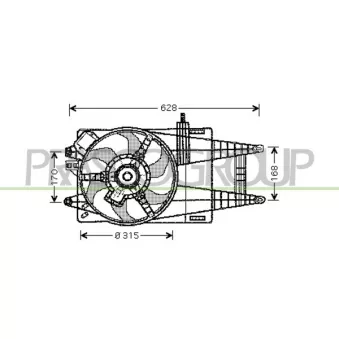 Ventilateur, refroidissement du moteur PRASCO FT133F005