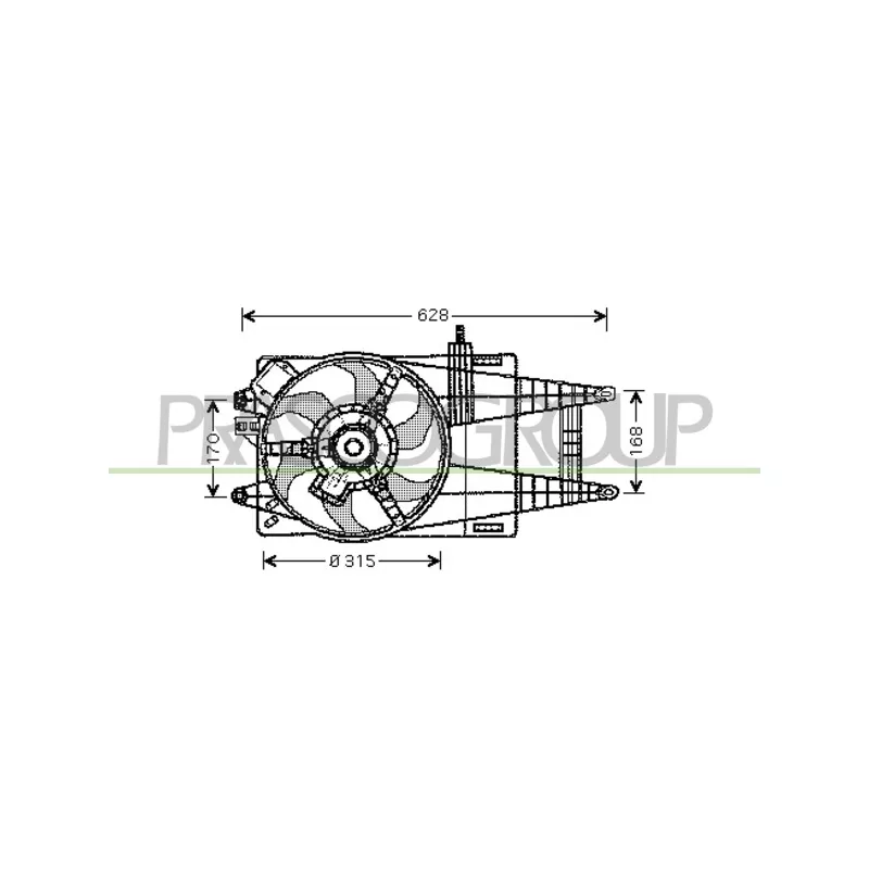 Ventilateur, refroidissement du moteur PRASCO FT133F005