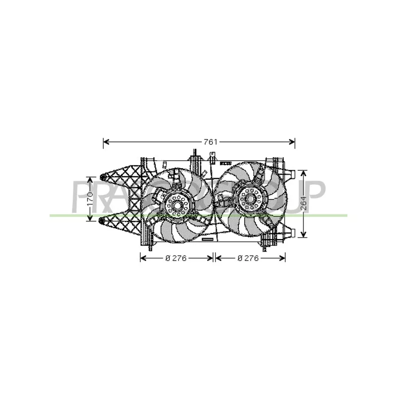 Ventilateur, refroidissement du moteur PRASCO FT133F006