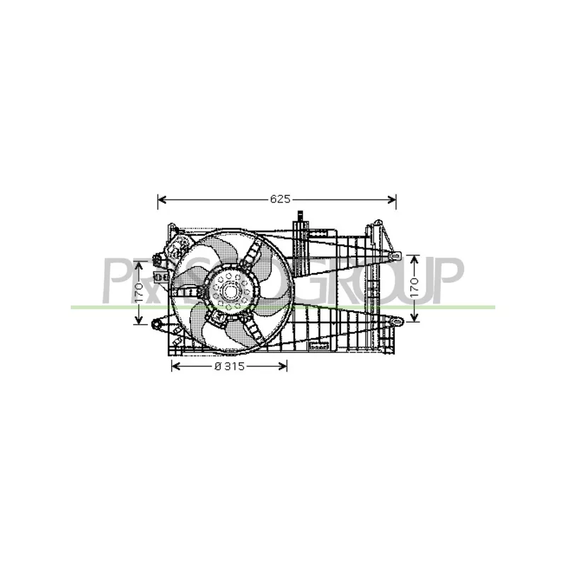 Ventilateur, refroidissement du moteur PRASCO FT133F007