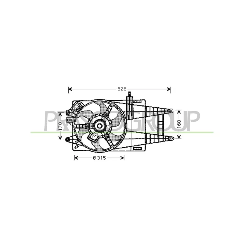 Ventilateur, refroidissement du moteur PRASCO FT133F009