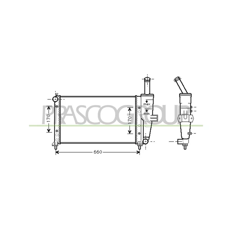 Radiateur, refroidissement du moteur PRASCO FT133R002