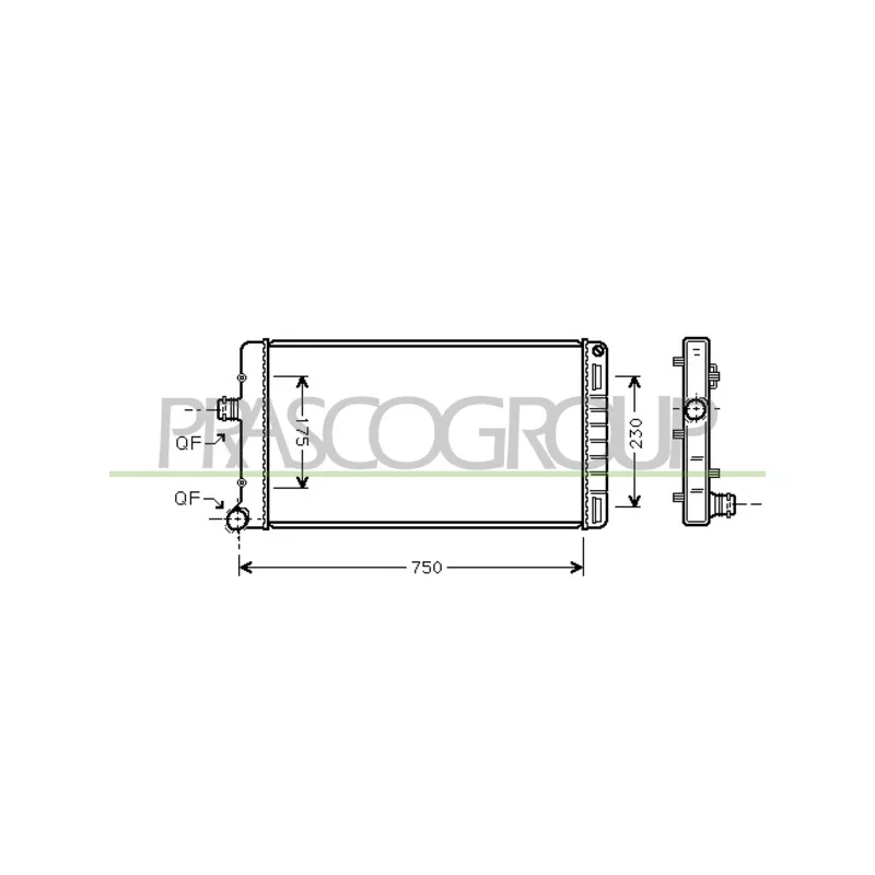 Radiateur, refroidissement du moteur PRASCO FT133R004