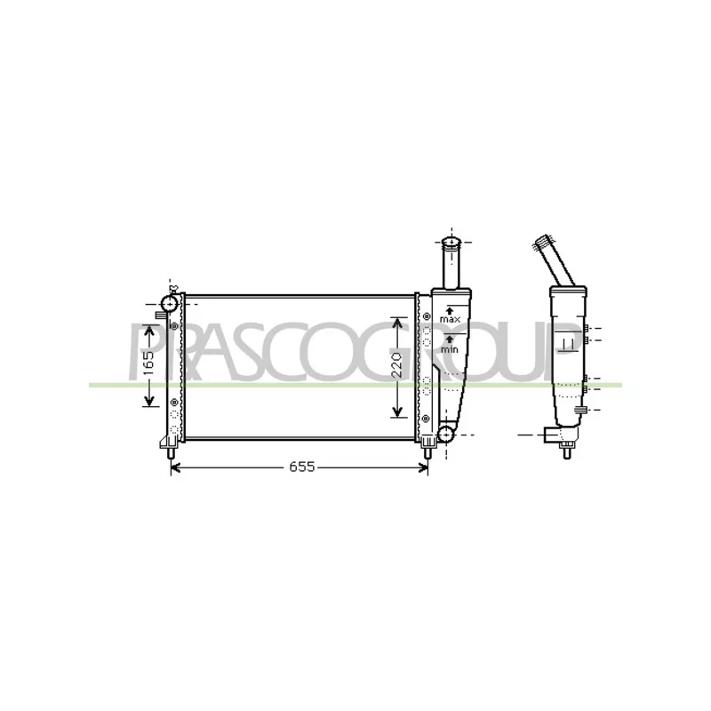 Radiateur, refroidissement du moteur PRASCO FT133R006