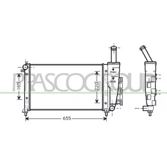 Radiateur, refroidissement du moteur PRASCO FT133R007