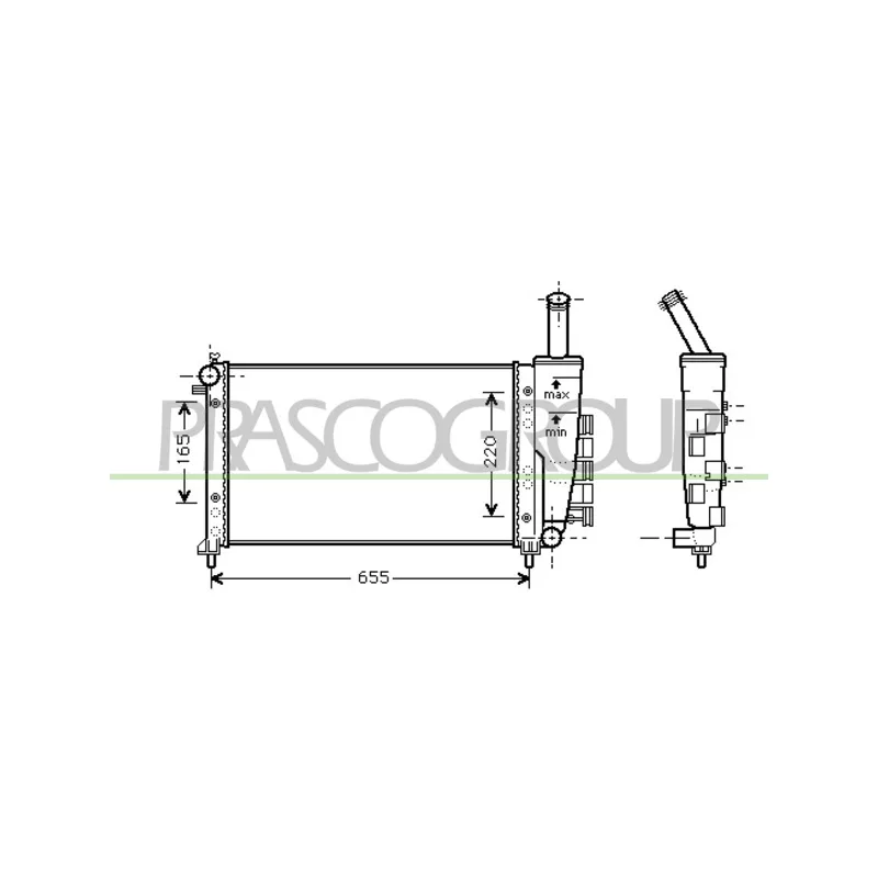 Radiateur, refroidissement du moteur PRASCO FT133R007