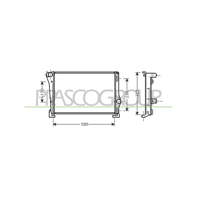 Radiateur, refroidissement du moteur PRASCO FT133R008