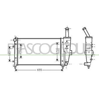 Radiateur, refroidissement du moteur PRASCO FT133R009