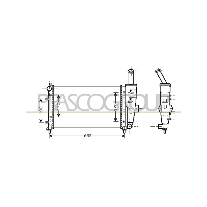 Radiateur, refroidissement du moteur PRASCO FT133R009