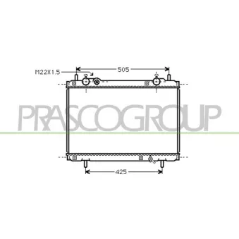 Radiateur, refroidissement du moteur PRASCO FT137R009