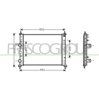 Radiateur, refroidissement du moteur PRASCO FT137R011